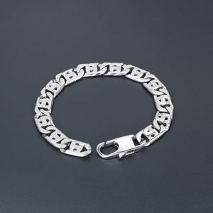 European And American Style <b>Titanium</b> Steel <b>Chain</b> Bracelet S Shape Geometric Punk Men's Party Jewelry CE052 - Product Image 2