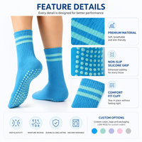 Chaussettes de yoga et de Pilates personnalisées en gros, antidérapantes, avec logo et emballage personnalisés, fabricant OEM, faible MOQ, approvisionnement direct usine