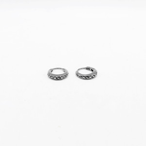 yunnique Huggie <b>Earrings</b> Titanium Steel 316 Stainless Steel Retro Design For Men And Women <b>Small</b> Hoop <b>Studs</b> Fashion Jewelry - Product Image 2