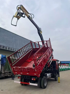 Camion benne à grappin autochargeur robuste HOWO Homan avec grappin articulé pour le transport de déchets de bois - Product Image 3