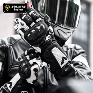 Sulaite motorracehandschoenen met volledige vingers, vier seizoenen, ademend, koolstofvezel, anti-val, anti-botsing rijhandschoenen - Product Image 4