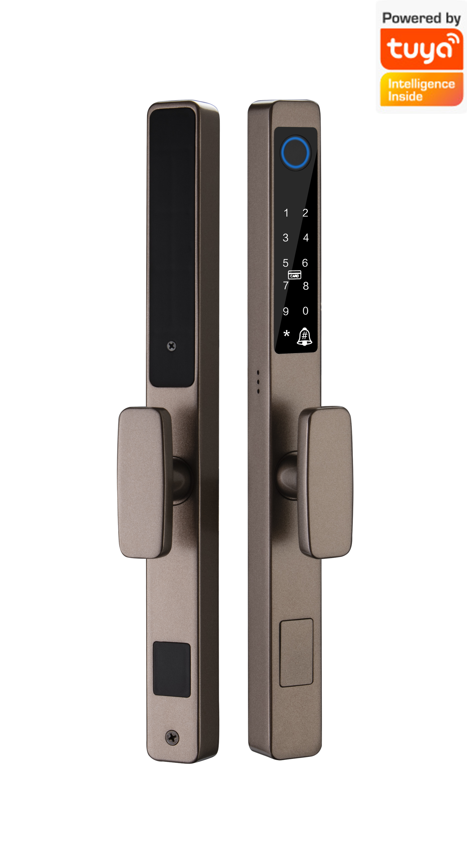 Exterior Euro Mortise Short Handle Smart Lock Ttlock Tuya Wifi ...