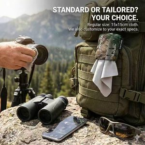 Gözlük anahtarlık için promosyon mikrofiber/özel Logo mikrofiber ekran çanta anahtarlık ile temizlik bezi bez - Product Image 2