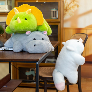 Vente en gros usine : Coussin à câliner en peluche <span class=keywords><strong>ferret</strong></span> blanc mignon et rond, super doux et confortable - Product Image 2
