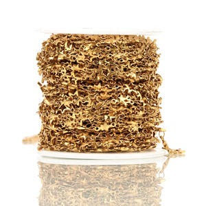 S.Steel Star Links Chain 18K PVD Chapado en oro Joyas y adornos Suministros Material Cadena Accesorio - Product Image 4