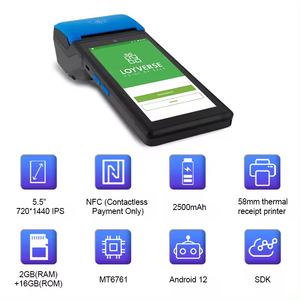 <span class=keywords><strong>Terminal</strong></span> de point de vente Android portable 80 mm tout-en-un avec imprimante, 4G, lecteur de <span class=keywords><strong>carte</strong></span> NFC, écran tactile V510 - Product Image 4