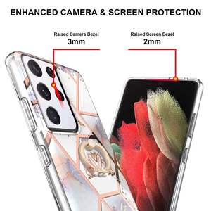 Señoras TPU for <span class=keywords><strong>Samsung</strong></span> <span class=keywords><strong>A13</strong></span> A33 A03 A73 Funda <span class=keywords><strong>de</strong></span> mármol for teléfono Funda <span class=keywords><strong>de</strong></span> lujo a prueba <span class=keywords><strong>de</strong></span> golpes con soporte para anillo - Product Image 3