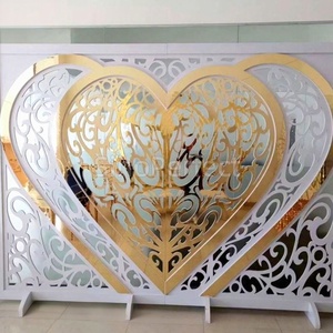 New Design Flower Wall Decoration Materials Floral Stage Acrylic Backdrop <strong>Wedding</strong> <strong>Frames</strong> Stand - Product Image 2