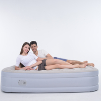 Lit d'air gonflable de luxe 80 pouces Queen avec pompe intégrée, personnalisable OEM