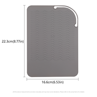 Étui de voyage en silicone de haute qualité pour fer à friser, grande taille, résistant à la chaleur, avec tapis de protection pour le rangement sûr des accessoires de coiffure