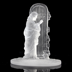 Estatua de Jesús artesanía Liuli vidrio para decoración del hogar Fengming fábrica al por mayor 0,9 kg embalaje de regalo BLANCO arte popular Cristal de <span class=keywords><strong>Murano</strong></span> - Product Image 2