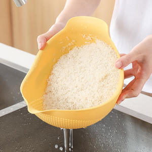 1 ud. Cesta coladora de plástico para cocina, accesorio para limpiar verduras, lavar arroz y escurrir alimentos - Product Image 3