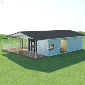 EU Standard House 154 m² 2 chambres modulaire conteneur maison avec L véranda Double Pitch toit électrique et <span class=keywords><strong>plomberie</strong></span> - Product Image 4