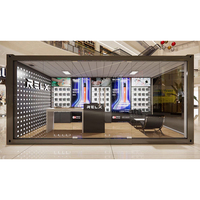 Magasin Modulaire Préfabriqué Moderne en Conteneur, à Chambre Unique, à Montage Rapide, Type Conteneur Plat, pour Commerce de Détail, Comptoir Temporaire pour Centre Commercial, Faible Coût