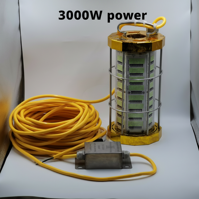 HST OEM ODM Manufacturer LED 3000W IP68 Underwater Fishing Light 2-Year Warranty Green for Squid and Salmon Fishing