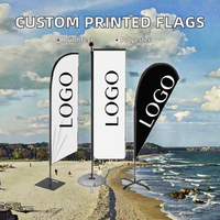 Drapeaux de Plage Publicitaires Personnalisés en Gros – Toutes Formes, Impression Numérique du Logo