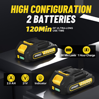 Mini tronçonneuse industrielle sans fil 6'' sans balais 600W Puissante tronçonneuse portable 2*21V Batterie Huileur automatique OEM DIY DLJ06