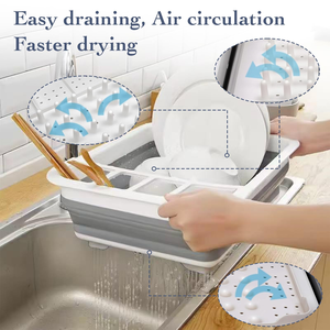 The New Listing <b>Collapsible</b> Over Sink Stand <b>Storage</b> Drainer Rack Foldable Drain Basket Holders - Product Image 4