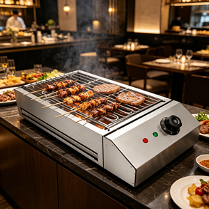 Heavy Duty Commercial <b>Smokeless</b> Electric <b>BBQ</b> Grill 2800W Fast Heating Low Smoke Electric Roasting Machine For Seafood Restaurant - Product Image 6