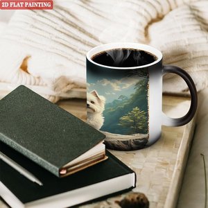 Modern Dining <b>Table</b> Decor Magic Mug Frosted Black 11oz Ceramic Heat <b>Activated</b> Coffee Cup - Product Image 3