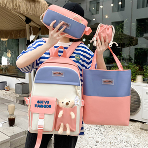 Bolsa estacionaria para niñas de alta calidad 2024, conjunto de <span class=keywords><strong>4</strong></span> piezas, mochila escolar con logotipo personalizado, mochila para estudiantes universitarios - Product Image 6