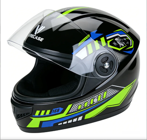 Casco de Motocicleta Vrecase con Certificación Dot, Verde y Negro, Visera HD, Protector, Diseño Mecánico de Segunda Generación - Product Image 4