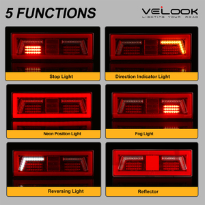 Feux arrière LED pour camion 12V 24V, homologués ECE, feux arrière LED pour camion, <span class=keywords><strong>remorque</strong></span>, fourgon, camion multifonctionnel - Product Image 3