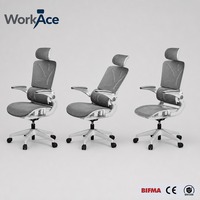 Chaise ergonomique avec support lombaire auto-ajustable, certifiée BIFMA, pour personnel, vente en gros, confortable et durable, pour le travail de bureau