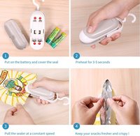 Mini-scelleuse portable 2-en-1 en plastique ABS écologique avec coupe-sac intégré pour aliments – Ustensile de cuisine