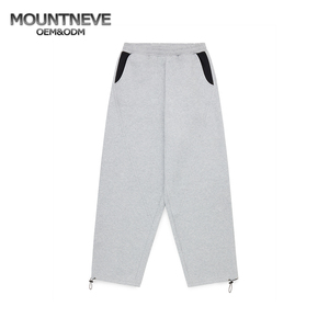 <span class=keywords><strong>Pantaloni</strong></span> Sportivi da Uomo 100% Cotone Lavorato a Maglia Traspirante Ecologico di Peso Medio <span class=keywords><strong>con</strong></span> Vita Elastica Tinto in Capo Logo Personalizzato Primavera - Product Image 1