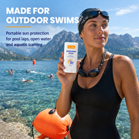 Sunscreen Stick SPF 50 untuk Kulit Berminyak, dengan Zinc, Perlindungan UV Organik, Tahan Air, Alami, Label Pribadi, untuk Berenang