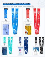 Holder Kartu ID Polyester Custom, Tahan Lama, Modis, dengan Logo Cetak Transfer Termal, Tali Leher Pengait, dan Personalisasi