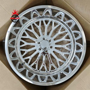 גלגלי פלדה מזויפים בהתאמה אישית 20X10 22X14 24X12 24x14 26x14 26x16 30x16 גלגלים מוברשים ומלוטשים 6X139.7 8x180 8X165.1 עבור שברולט סילברדו - Product Image 1