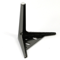 Meuble de jambe oblique conique noir pour table de meubles pliants avec pieds en métal à vis avec raccords pour pieds de meubles