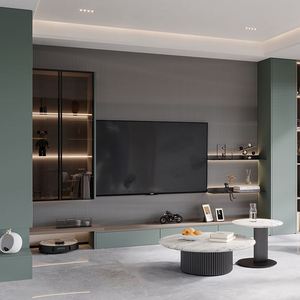 Meuble TV LED élégant et durable, matériaux en bois de haute qualité, finition lisse, structure robuste pour salon, hôtel (convient aux téléviseurs de 65 pouces et plus) - Product Image 2