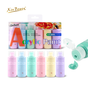 Xin Bowen Nouveau 60ml Macaron 6 Couleurs Acryliques Pigment Professionnel Peinture Artistique Peinture Acrylique <span class=keywords><strong>Morandi</strong></span> Ensemble de Peinture Acrylique - Product Image 1