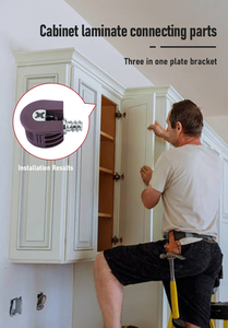 Connecteur de <span class=keywords><strong>meuble</strong></span> en plastique trois-en-un personnalisé Jinhe JH-01-1, avec came en acier et boulon M6.2 pour supports d'étagères de placard - Product Image 4