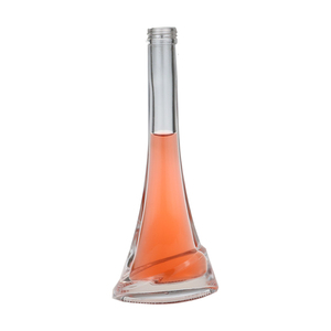 Bouteille de whisky en verre en forme de trompette, une bouteille de whisky à étiquette rouge, bouteille de whisky pour whisky - Product Image 2