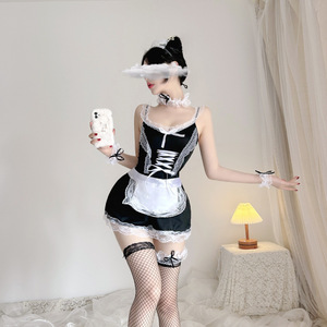 Sexy and alluring lingerie bodysuits, maid outfits, open-crotch uniforms, hot role-playing sets wholesale - Product Image 4