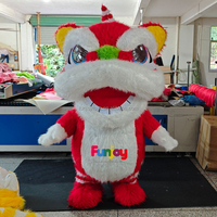 Costume de mascotte gonflable de 2 m pour la danse du lion du Nouvel An chinois, idéal pour les cérémonies d'ouverture de carnaval et les défilés de rue