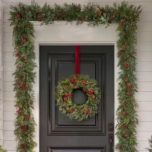 <span class=keywords><strong>Couronne</strong></span> <span class=keywords><strong>de</strong></span> Noël d'extérieur 90 cm, directement <span class=keywords><strong>de</strong></span> l'usine, <span class=keywords><strong>en</strong></span> <span class=keywords><strong>sapin</strong></span> et cèdre, pré-éclairée blanc chaud - Product Image 5