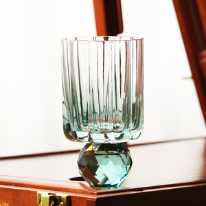 Thiết kế mới phân cấp thẩm mỹ hoa hình dạng handmade kim cương cơ sở sáng tạo tùy chỉnh màu ly thủy tinh - Product Image 4