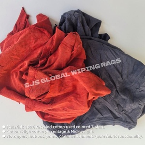 Paños de Limpieza de Alta Calidad, Mezcla de Trapos Reciclados, Trapos de Camiseta, Trapos de Limpieza de Colores, Trapos 100% Algodón, Bolsa de Trapos - Product Image 4