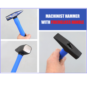 Tipo alemán 300g Martillo para techos <span class=keywords><strong>de</strong></span> acero al carbono 2kg Martillo azul para maquinista Mango <span class=keywords><strong>de</strong></span> fibra <span class=keywords><strong>de</strong></span> vidrio Herramienta <span class=keywords><strong>de</strong></span> carpintero para uso industrial - Product Image 4