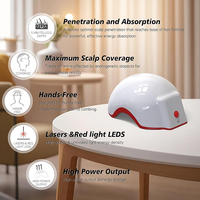 Casque de soin capillaire à lumière rouge USB avec 80 diodes LED 700nm, masseur de tête et compresse chauffante pour le cuir chevelu