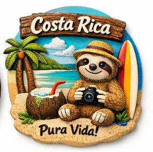 Imán de Resina 3D para Refrigerador con Diseño de Perezoso de Costa Rica, Recuerdo de <span class=keywords><strong>Pura</strong></span> <span class=keywords><strong>Vida</strong></span>, Regalo de Viaje Tropical - Product Image 4