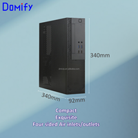 Boîtier PC Mini ITX 92mm Slim pour Bureau et Domicile, en SPCC, compatible Alimentation 1U flexible, 5 Emplacements PCIe, Vertical, Noir K15, En Stock