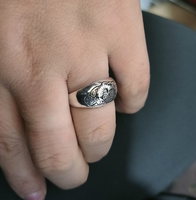 Bague réglable de haute qualité, style rétro vintage, en cuivre plaqué argent thaïlandais S925, avec signe de bénédiction et animal du zodiaque chinois porte-bonheur des 12 signes