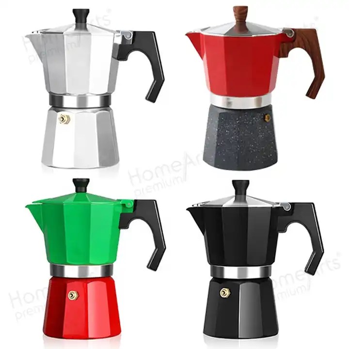 6 Cups Espresso Stove Top Coffee Maker Aluminium Percolator Moka Pot