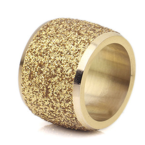 Stainless Steel Ring 16mm <b>Brushed</b> Finish Unisex Fashion Jewelry Gift - Product Image 3